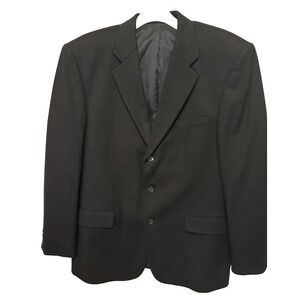 Joseph & Feiss Navy Dark Blue Wool Cashmere Classic Sport Coat Blazer Jacket 44L